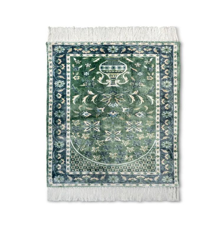 dark-green-viscose-prayer-rug-big-0