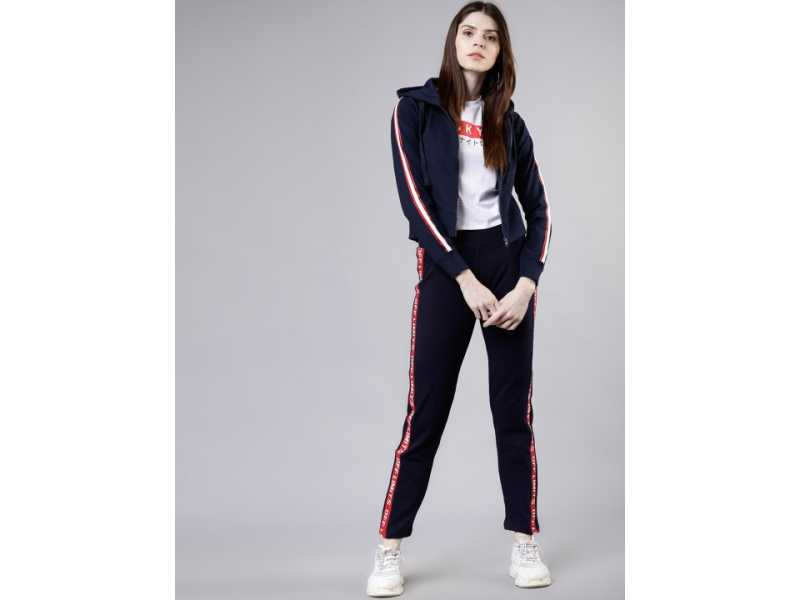 tokyo-talkies-women-navy-blue-red-solid-hooded-sweatshirt-small-0