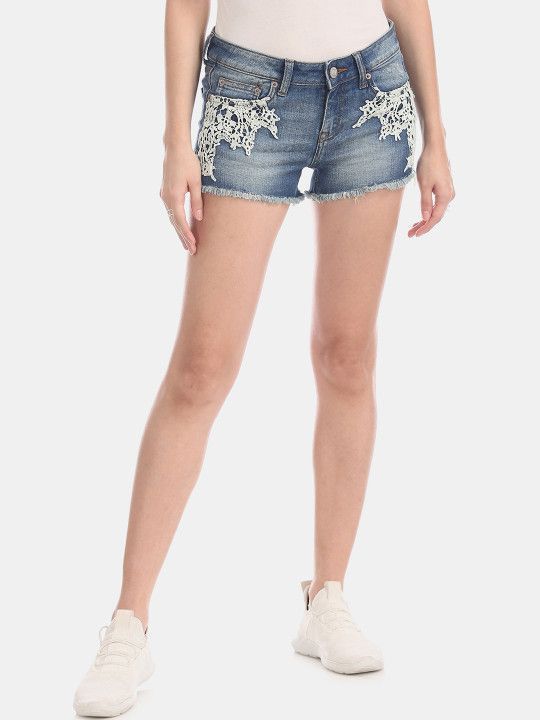 aeropostale-women-blue-washed-regular-fit-hot-pants-big-0