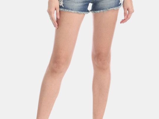 aeropostale-women-blue-washed-regular-fit-hot-pants