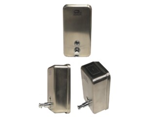 Sleek Efficiency: Stainless Steel Vertical Soap Dispenser | Arrow Washrooms