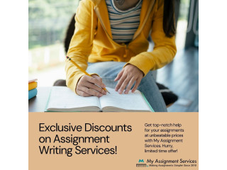 Great Discounts on Assignment Writing Services only by My Assignment Services