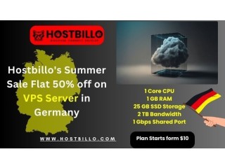 Hostbillo's Summer Sale Flat 50% off on VPS Server in Germany
