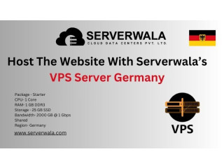 Host The Website With Serverwala’s VPS Server Germany
