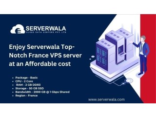 Enjoy Serverwala Top-Notch France VPS server at an Affordable cost