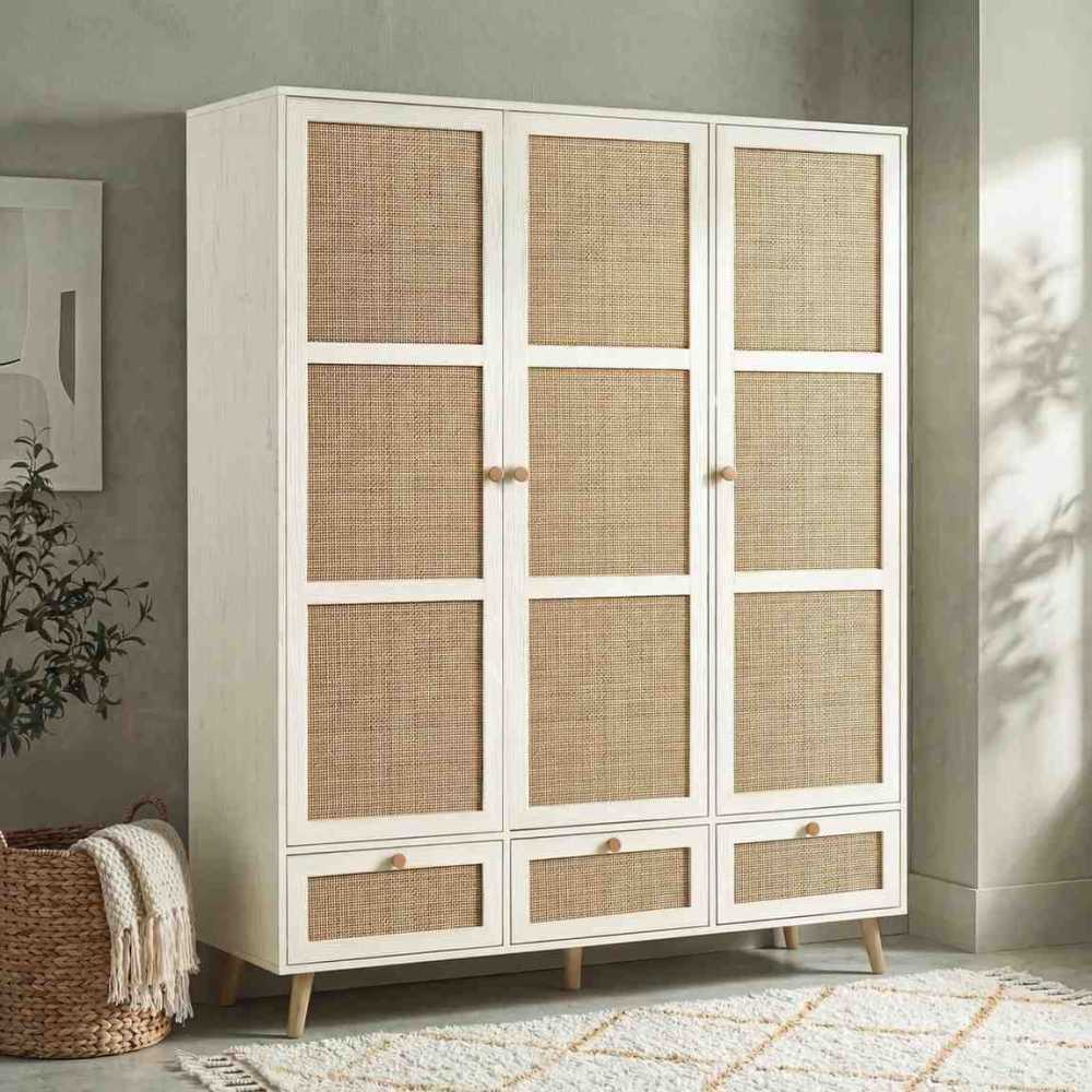 wovena-white-3-door-rattan-wardrobe-big-0