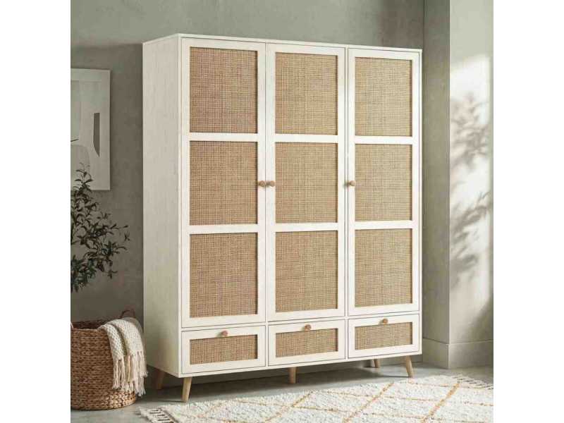 wovena-white-3-door-rattan-wardrobe-small-0