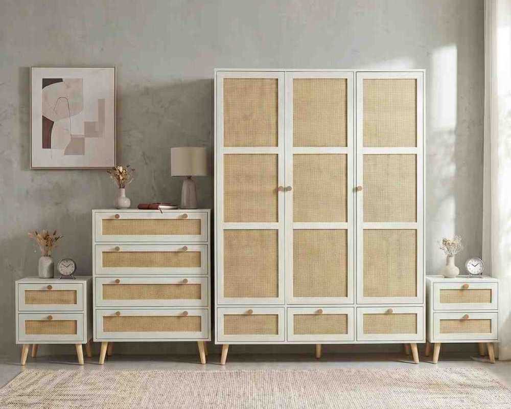 wovena-white-4-piece-rattan-bedroom-set-with-4-drawer-chest