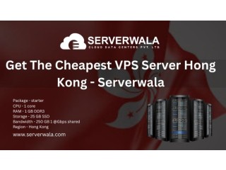 Get The Cheapest VPS Server Hong Kong - Serverwala