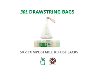 Upgrade Your Waste Management with BioBag 30L Drawstring Bags
