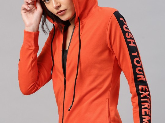 hrx-by-hrithik-roshan-women-orange-hooded-active-sweatshirt-big-0