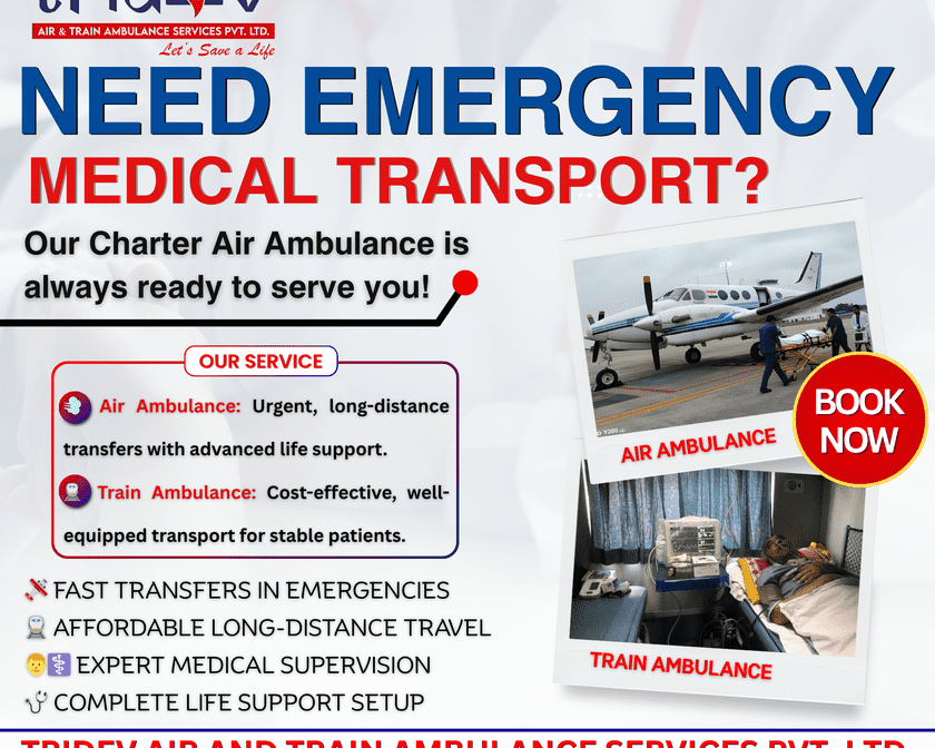 amenities-to-hire-tridev-air-ambulance-services-in-patna-quickly