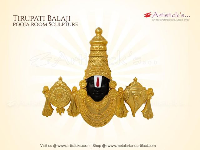 premium-tirupati-balaji-wall-hanging-divine-brass-home-decor-metal-art-artifact