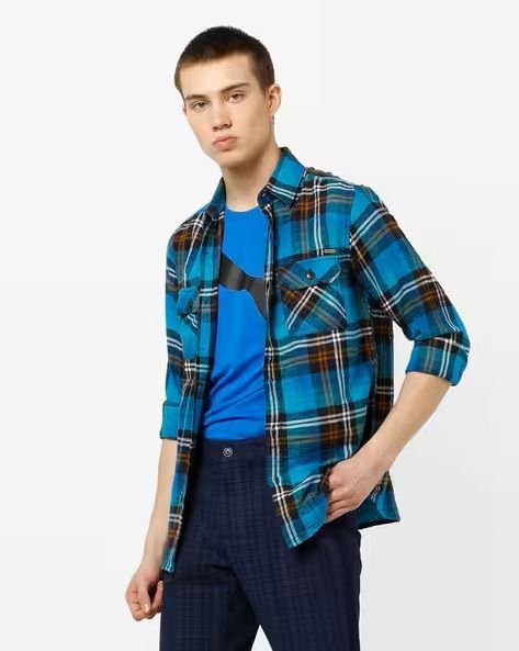 checked-slim-fit-shirt-with-flap-pockets-big-0