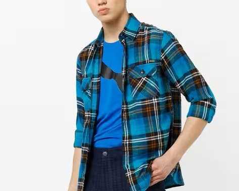 checked-slim-fit-shirt-with-flap-pockets
