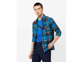 checked-slim-fit-shirt-with-flap-pockets-small-0