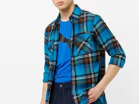 checked-slim-fit-shirt-with-flap-pockets