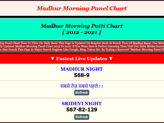 latest-madhur-morning-panel-chart-results-records