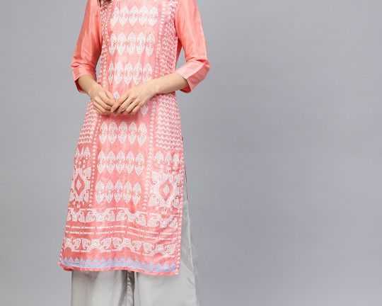 w-women-pink-white-printed-straight-kurta
