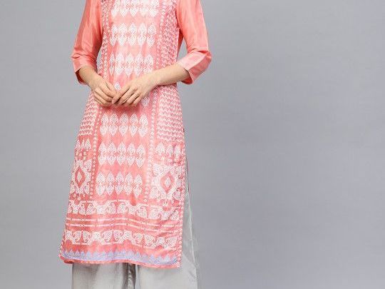 w-women-pink-white-printed-straight-kurta
