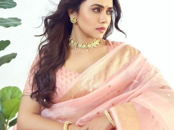 pastel-peach-banarasi-handloom-kora-silk-saree
