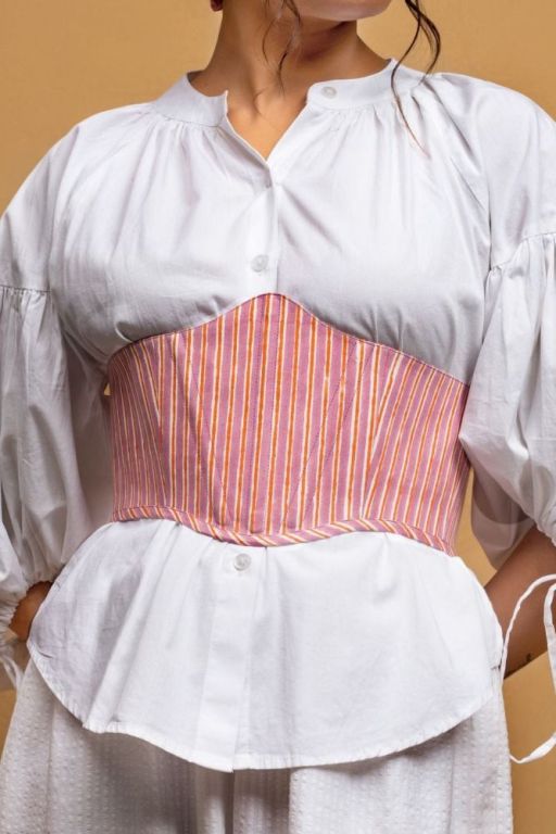 shop-pink-stripes-violet-corset-belt-for-women-online-by-odhanon-big-0