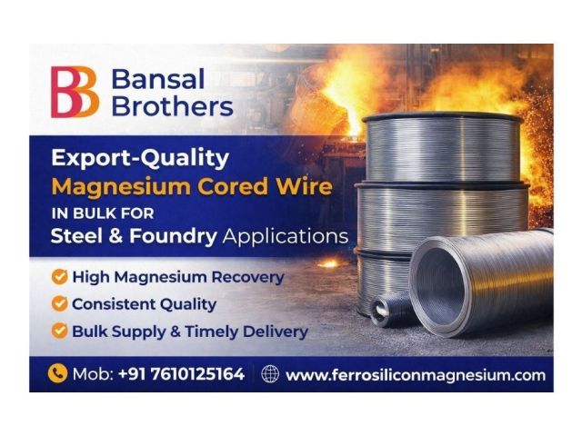 export-quality-magnesium-cored-wire-for-steel-foundries