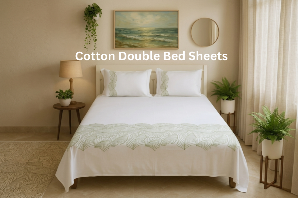 cotton-double-bed-sheets-with-pillow-covers-big-0