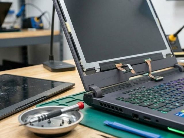 new-screen-replacing-broken-laptop-screen