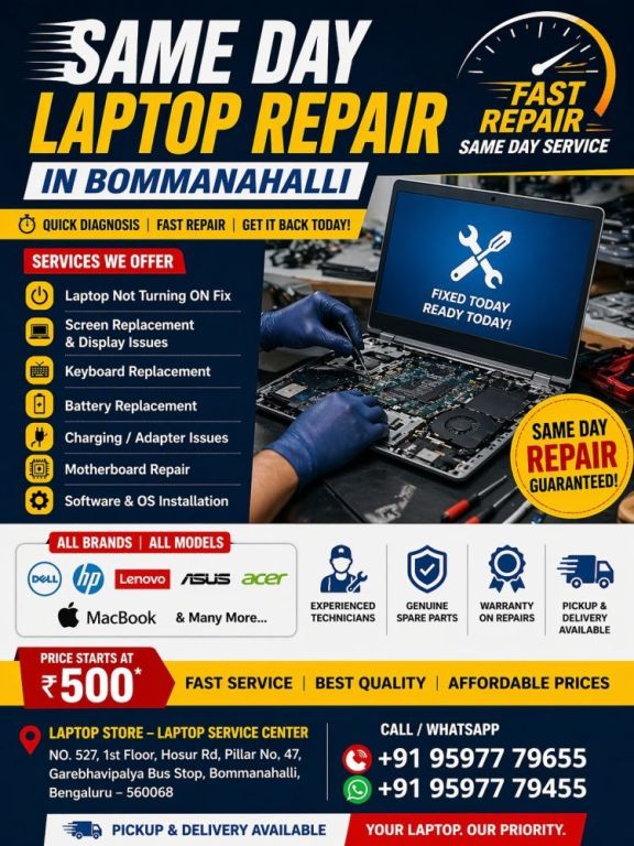 same-day-laptop-repair-in-bommanahalli-fast-reliable-service-big-0