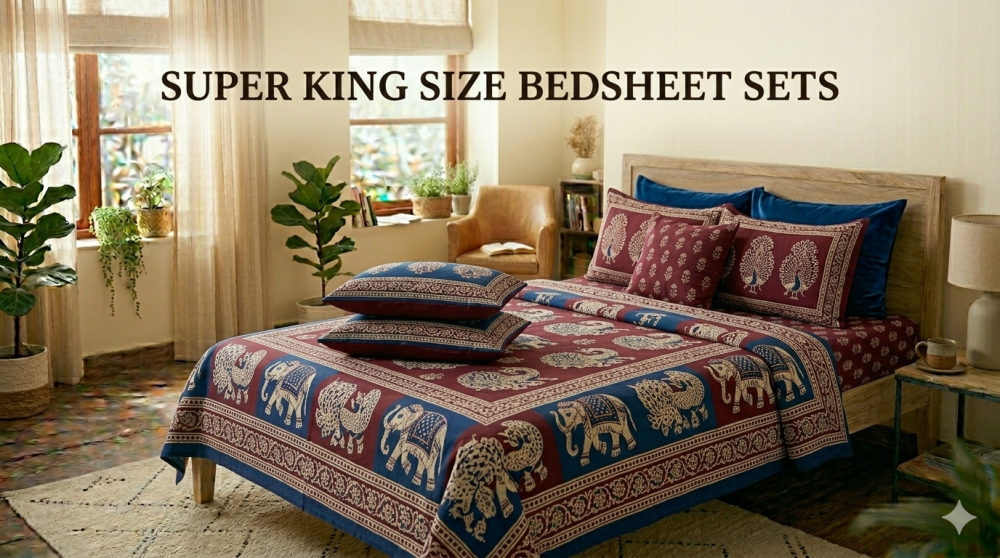 super-king-size-bedsheet-sets-100-cotton-with-pillow-covers-big-0
