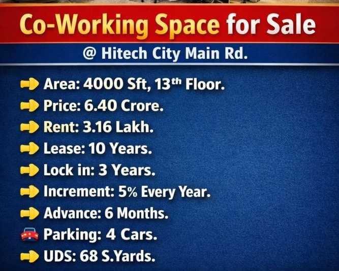 hitechcity-commerical-property-for-sale-tenant-co-working-space