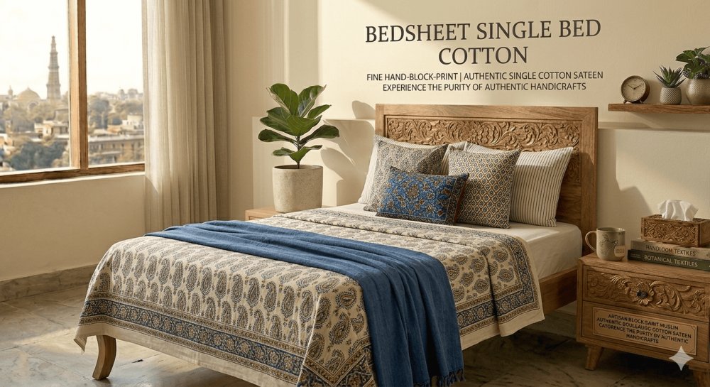 bedsheet-single-bed-cotton-with-pillow-cover-100-pure-cotton-big-0