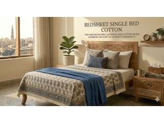 bedsheet-single-bed-cotton-with-pillow-cover-100-pure-cotton-small-0