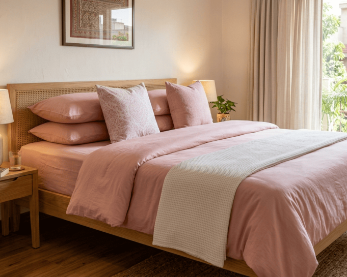 pink-bedsheet-online-india-soft-cotton-elegant-design