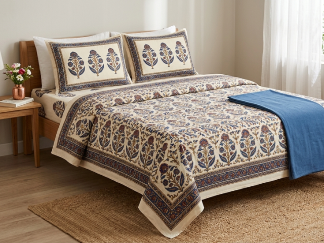 100-cotton-double-bed-sheets-online-india-theindiglobal