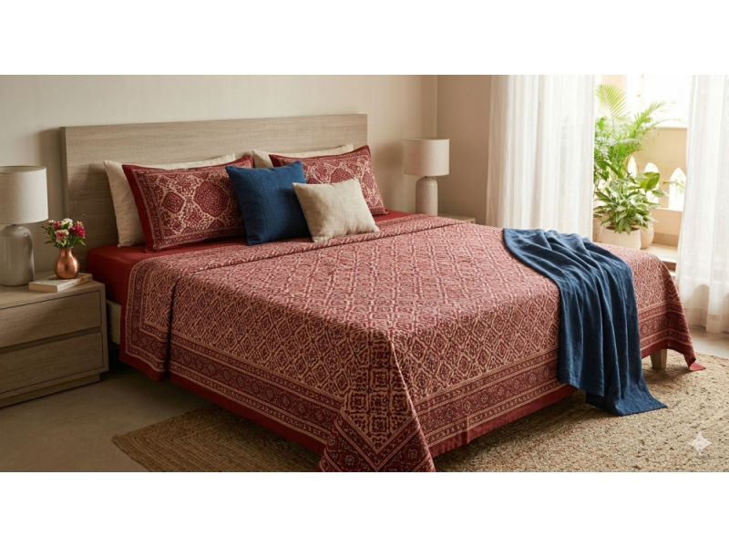 red-cotton-bedsheets-online-india-elegant-bedroom-bedding-small-0