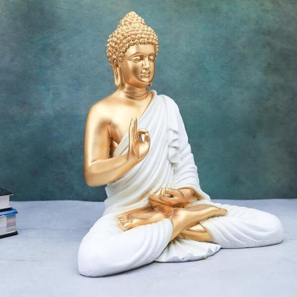 buy-14-inch-white-golden-buddha-idol-online-unipeg-decor-big-1