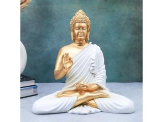 buy-14-inch-white-golden-buddha-idol-online-unipeg-decor-small-3