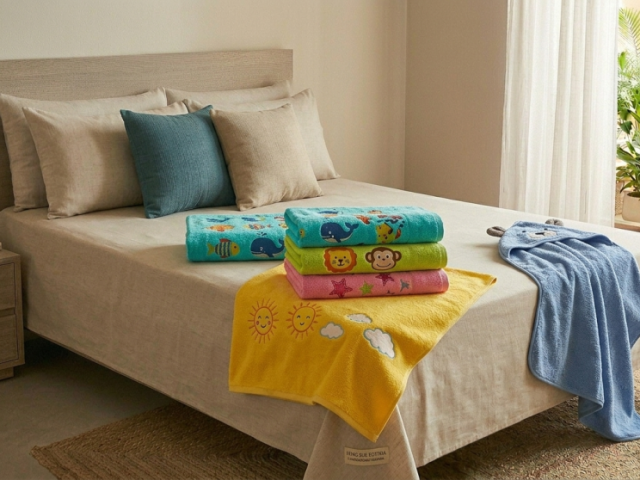 childrens-bath-towels-pure-cotton-soft-absorbent-skin-safe