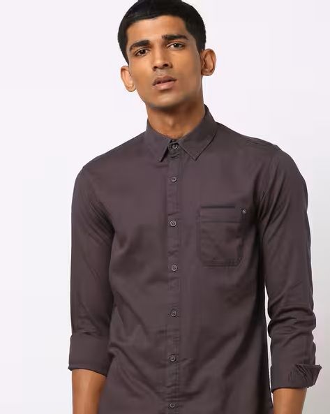 textured-spread-collar-shirt-with-patch-pocket-big-0