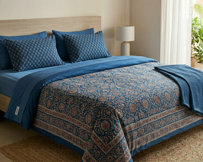 blue-cotton-bedsheets-245-gsm-pure-cotton-handloom-woven