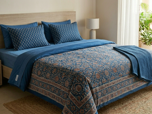 blue-cotton-bedsheets-245-gsm-pure-cotton-handloom-woven