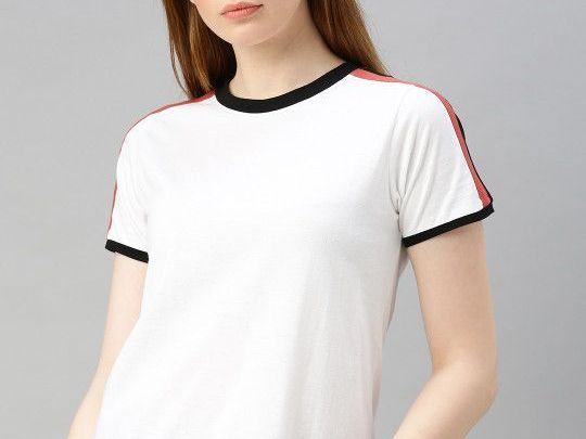 roadster-women-white-solid-round-neck-t-shirt