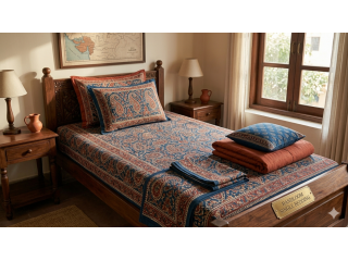 bedsheet-single-bed-with-pillow-cover-245-gsm-pure-cotton-small-0