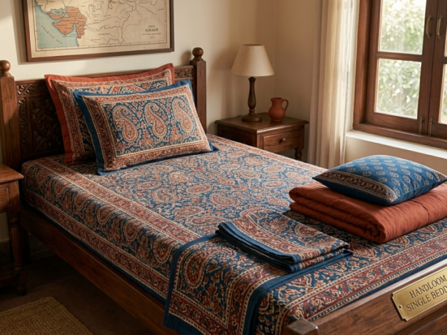 bedsheet-single-bed-with-pillow-cover-245-gsm-pure-cotton