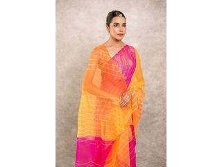 buy-elegant-lehriya-saree-for-women-perfect-for-festivals-small-0