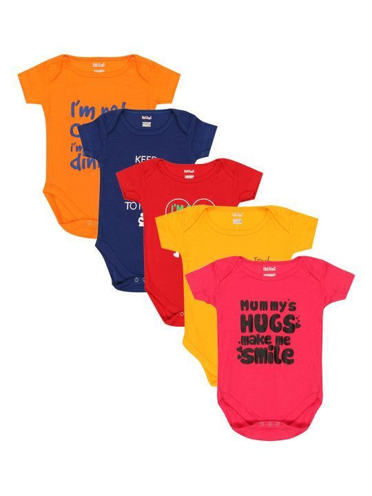 kiddeo-infants-pack-of-5-printed-pure-cotton-bodysuits-big-0
