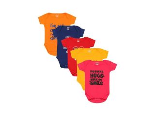 kiddeo-infants-pack-of-5-printed-pure-cotton-bodysuits-small-0