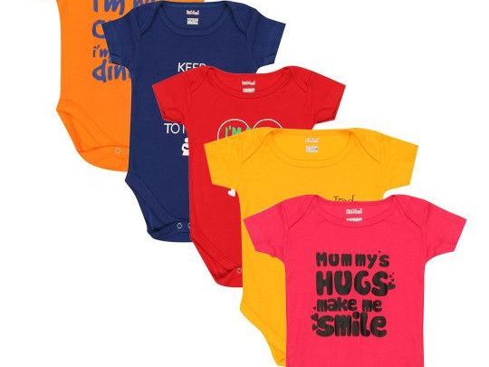 kiddeo-infants-pack-of-5-printed-pure-cotton-bodysuits